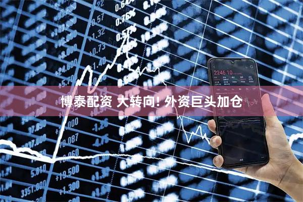博泰配资 大转向! 外资巨头加仓